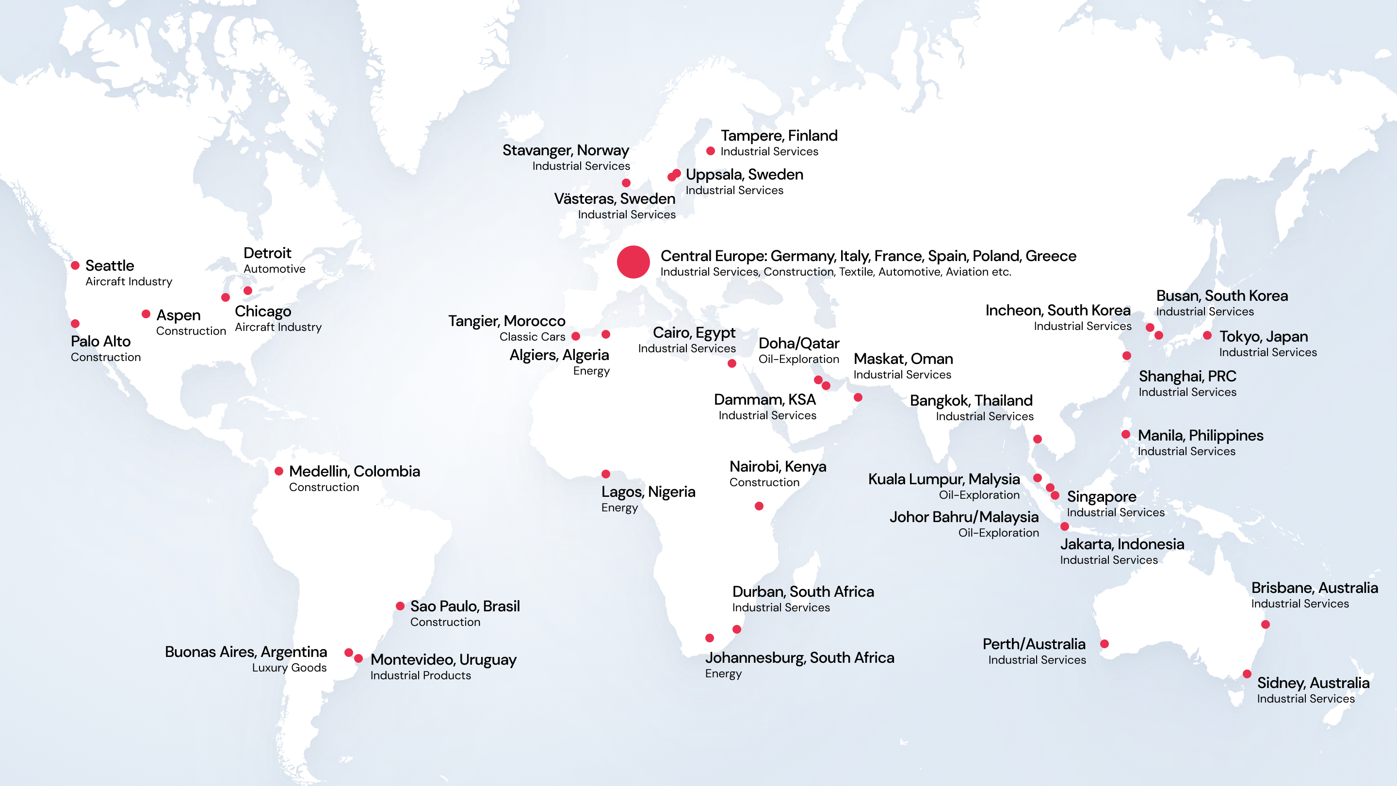 Global destinations Aryxe Global Reach has shipped high value goods to